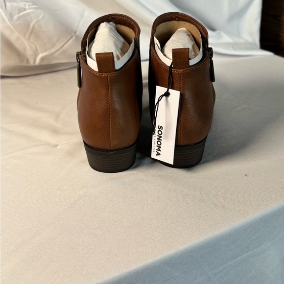 Sonoma Brown Faux Leather Ankle Boots Women’s Size 6.5 – NWT - Picture 5 of 6